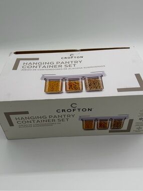 Crofton Hanging Pantry Container Set - Clear/Transparent